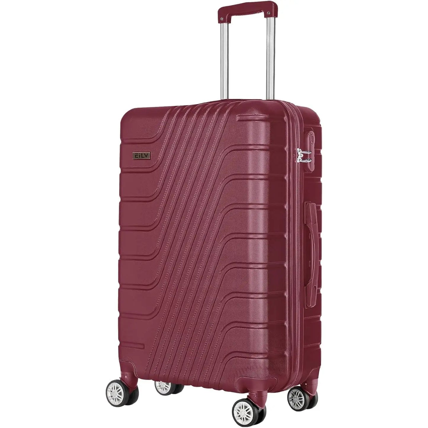 Abs travel suitcase, hand luggage, rigid cabin suitcase with combination closure and 4 double 360 wheels ° ,small and large light travel suitcases