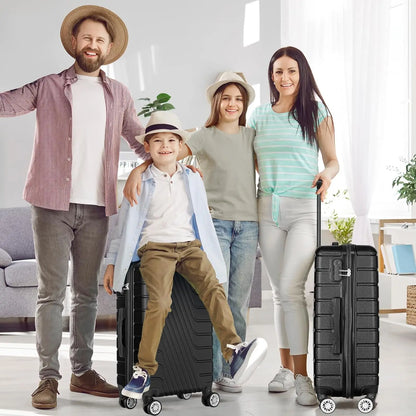 Abs travel suitcase, hand luggage, rigid cabin suitcase with combination closure and 4 double 360 wheels ° ,small and large light travel suitcases