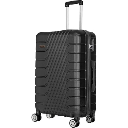 Abs travel suitcase, hand luggage, rigid cabin suitcase with combination closure and 4 double 360 wheels ° ,small and large light travel suitcases