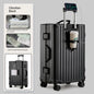 Multifunction Suitcase Luggage with USB Cup Holder Aluminum Frame Password Trolley Case 20/24/26/28 Inch Suitcase Trip Cabin