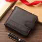 Billetera pequeña de cuero Pu para hombre, tarjetero Delgado, tarjetero de 3 pliegues, monedero de calidad, novedad