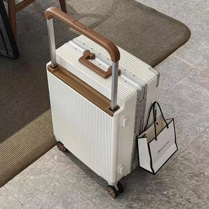 Balance Wide Trolley Case Luggage 20/24/26‘’Plus Large Capacity Aluminium Frame ABS+PC Luggage Cabin Boarding Suitcase